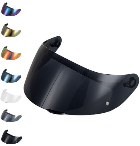 EvoParts Visier GT4-1 GT4-2 kompatibler Helm AGV K1 K1S K5 K5S pinlock ready (Schwarz 80%, L-ML-XL-XXL)