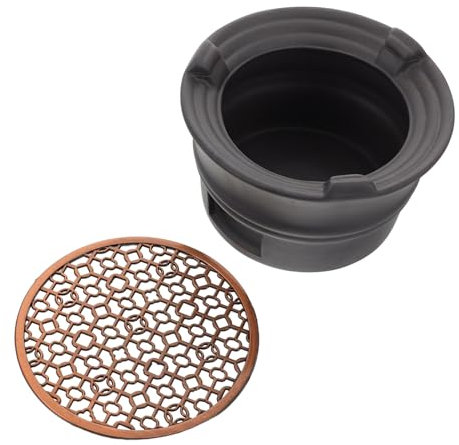iplusmile Calentador de té calentado Soporte para Calentar teteras Candelador de luz de té Soporte para Plato de Tetera Bases calentadoras de teteras Se Pone en pie candelita aleación Negro