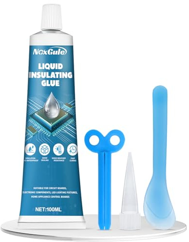 NoxGule Gel Aislante Electrico,Precinto Transparente para Electrodomésticos | Cinta Aislante Liquida, Aislamiento Impermeable,Placas de Circuitos y Paneles Control,100ml,Curado Rápido,Totalmente Equipado