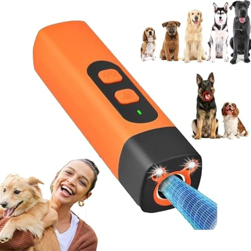 Qosigote Hundetrainer, Ultraschall Antibell Gerät mit 3 Einstellbaren Frequenzen, Tragbar für Innen- und Außeneinsatz