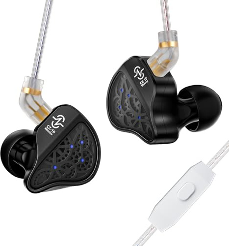 KINBOOFI CCZ CZ10 IEM 4BA+1DD in Ear Monitor HiFi Auricolari in ear con microfono 10 mm dual-magnete PET Driver dinamico Gaming Auricolare con cavo staccabile a 2 pin