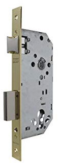 Tesa Assa Abloy 403050HL Cerradura De Embutir Para Puertas De Madera Sin Cilindro Latonado Entrada 50 mm, Frente Cuadrado 4030