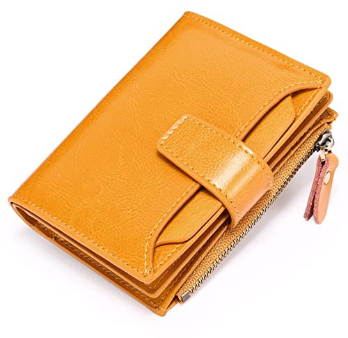 SENDEFN Geldbörse Damen Klein,Geldbeutel Frauen Veganes Leder,mit 14 Kartenfäche RFID-blockierendes mit Münzfach Kleines Portemonnaie