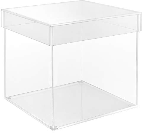 Belle Vous Transparente Quadratische Acrylbox mit Deckel - 15 x 15cm Schaukasten Durchsichtige Aufbewahrungsbox 5-Seitig - Acrylbox Kiste zur Aufbewahrung für Spielzeug, Sammler, Kosmetik, Deko