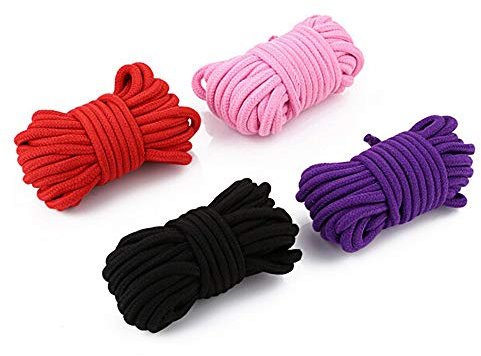 4 Pcs Corde à Linge en Coton Cordon Multifonction Naturel Durable Multi-usages Corde en Coton épais Cordon en Coton Coloré pour Suspendre Regrouper des Articles