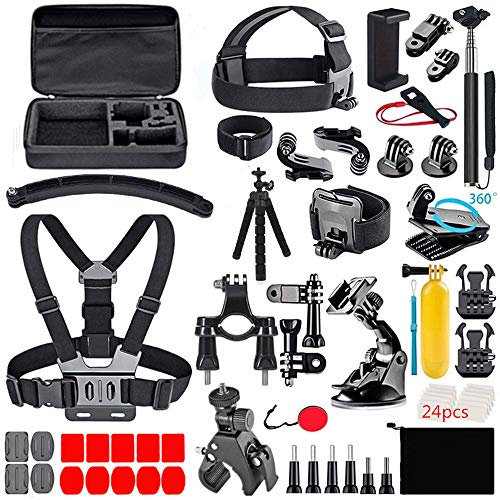 DIKER Action Kamera Zubehör Set Bundle, Zubehör Kit für Gopro Hero 12 11 10 9 8 7 DJI OSMO AKASO Insta360 X3 X2
