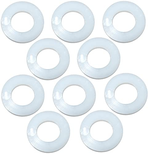 AERZETIX - C48563 - Juego de 10 Arandelas planas de poliamida/PA/nylon M6 Ø exterior 12mm espesor 1.7mm - DIN 125