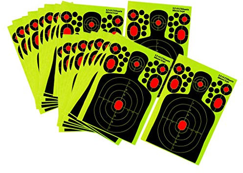 Tubayia 20 Stück Bogenschießen Training Zielscheiben Papierauflage Bogen Zielpapier Splatter Targets für Bogensport Schießen