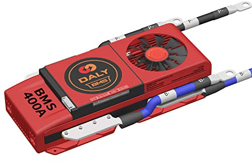 Daly Smart BMS 10S Li-Ion 36V 400A, Placa Protección Inteligente de Li-Batería, con Can, 485, Bluetooth, Equilibrio, Ventilador para Almacenamiento de Energía Solar en el hoga, Inversor