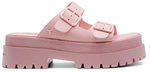 Windsor Smith Scarpa Donna Fucsia Trance D Sabot Aperto Doppia Fascia Platform 38