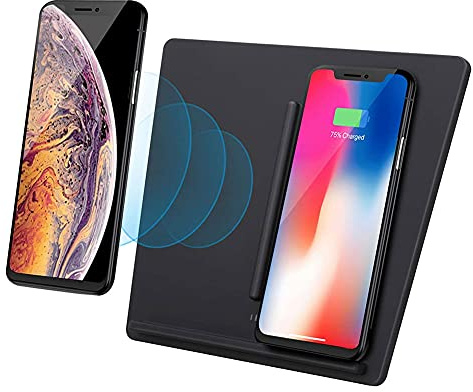 Car Wireless Charger Tray for Tesla Model 3, Center Console Panel Smartphone Charging Pad Anti-Skid Interior Phone Fast Charging Mat Accessory Compatible with All Qi Phones