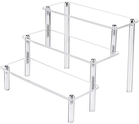 Soporte de Exhibición elevadores acrílico, 3 Niveles Colección Organizador