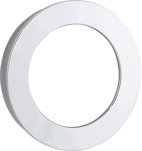 PORRO Kabeldurchführung rund Einbau ø 73mm - schmaler Kabeldurchlass Tiefe 12,5mm - Kabeldurchführung Möbel, Messing verchromt poliert
