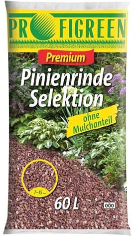 Blumixx Pinienrinde für Pflanzen fein | Baumrinde 7-15 mm 60 Liter | 100% pflanzliche umweltfreundlicher, langanhaltend & ohne Mulchanteil| dekorativer Bodenbelag | unterdrückt Unkrautwuchs