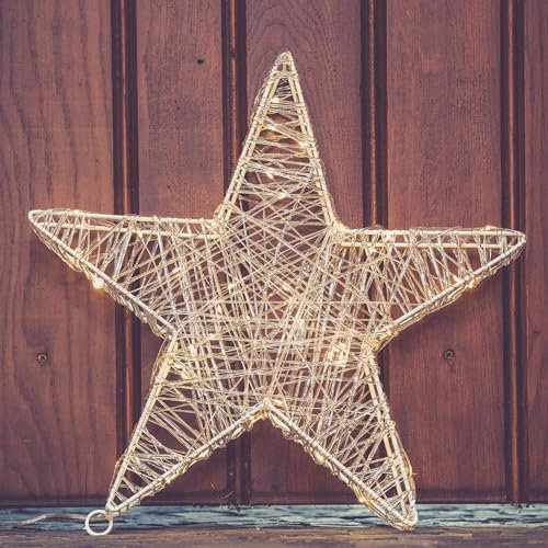 Kamelio Weihnachten Deko innen 30cm Led Stern stehend Batteriebetrieben Beleuchteter Weihnachtsstern Christmas Decor Weihnachtsdeko Led Acryl Stern Indoor 1m Zuleitung