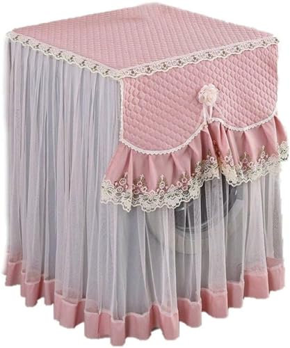 Ataoyus Copertura lavatrice, custodia per lavatrice, copertura antipolvere, pizzo, articoli per la casa, decorazione (rosa)