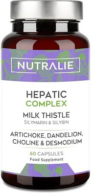 Cardio Mariano Fegato Complex 2092mg - Tarassaco e Carciofo Fegato - Desmodium + Colina - 80% Silimarina Milk Thistle - Hpatic Complex - 60 Capsule Vegane Nutralie