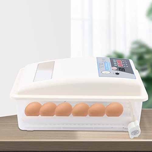 Inkubator Ei Vollautomatischer 24 Eier Professionelle LED Eier mit Temperatur- und Feuchtigkeitskontrolle von Hühnern Vögeln Entenei und Gänseeier