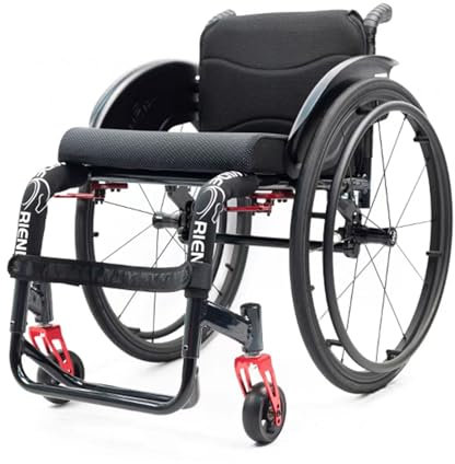 Tragbarer Transportrollstuhl, Kleine, Leichte, Kompakte Rollstühle, Rollstuhl Aus Aluminiumlegierung, Geländegängiger Sportrollstuhl, Selbstfahrende Manuelle Rollstühle, Mit Handbremse(42cm/16.5in,D)
