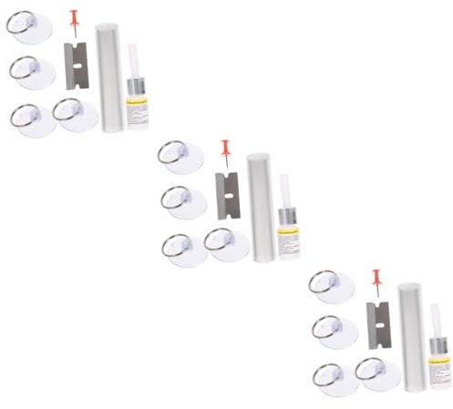 FUNOMOCYA 3sätze Auto Glas Reparatur Kit Für Windschutzscheiben Einfach Zu Verwendendes Reparaturset Für Risse Und Kratzer Tragbar Chips Und Kleinen Schäden