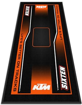 Tapis Moto SIXTEN pour KTM - Tapis Environnemental Moto - pour Les Paddocks et Le Garage - Lavable et Ecologique - Idéal Cadeau Moto (Marker)