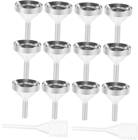 100 Pz imbuto mini pipetta di trasferimento piccoli contagocce imbuti per riempire il profumo fiale imbuti laboratori contenitori canalizzazioni premium mini plastica Silver Amosfun