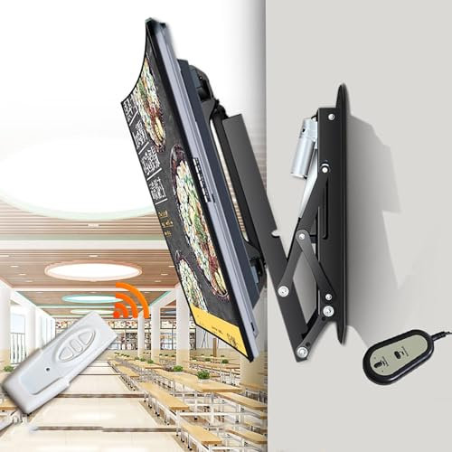 Supporto TV motorizzato Fit - Supporto TV elettrico da parete, supporto articolato motorizzato per tetto, supporto di sollevamento motorizzato per televisori da 32-75 pollici, movimento completo, due