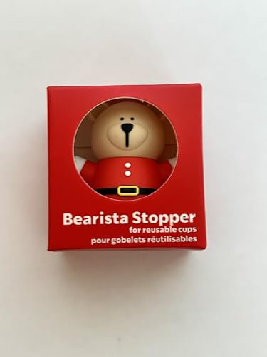STARBUCKS Limited Edition Christmas Bearista Stopper Santa Claus 2024 für wiederverwendbare Becher/Tumbler