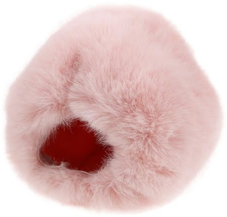 Pink Fluffy Microphone Windscreen Headset Mic Cover | Faux Fur Construction, Detachable and Washable, Universal Fit for Indoor and Outdoor Use