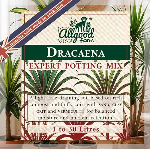 Allgood Farm Dracaena Soil - Premium Potting Soil Mix for Dragon Tree Houseplants (3 Litres)