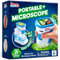 Klever Kits Handmikroskop für Kinder, 2-in-1-Experimentierspielzeug mit tragbarem Mikroskop und 12 Objektträgern, 60- bis 180-facher Vergrößerung, Lernspielzeug für Kinder ab 5 Jahren