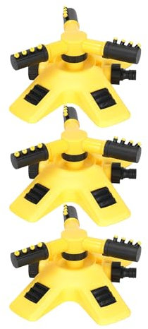 Garden Sprinklers, 3 Pack Sprinklers for Lawns, Automatic Lawn Water Sprinkler, Water Sprinkler Attachment for Garden Hose, 360 Degree Rotating Lawn Sprayer Irrigation System for Gardens Grass Yard