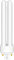 18W Energy Saving G24q-2 White 4000K, 1200LM, 4 Pin Fitting 2U Compact Double Turn Tube Energy Saving Lamp Fluorescent Lamp, Non-Dimmable, Suitable for Corridor, Bathroom, Bedroom