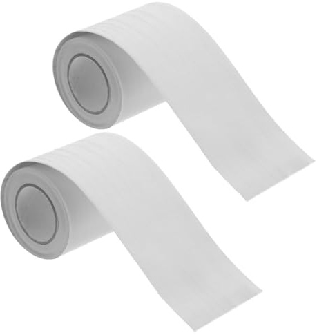 Operitacx 2 Rollen Selbstklebende Pvc Fußleisten Flexible Zierleistenaufkleber 12cm Hoch 5m Lang Innen Und Außenbereich Wand Und Eckschutz Für Flur Balkon Schlafzimmer