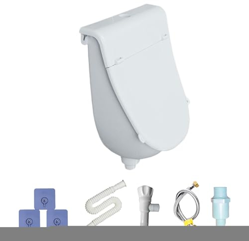 Xeihuul Wall Urinal - Commercial Wall Urine Diverter | Flushing Urinal with Lid for Garage Backyard Outside RV Bathroom Restroom Kids Boys Men
