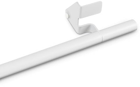 Bestlivings Klemmstange 60-80 cm, ausdrehbar/ausziehbar (Ø8/10mm) Montage ohne Schrauben, Bohren, Kleben - Metall - Gardinenstange in Weiß zum klemmen (Fit)