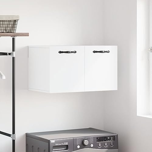 QZZCED Armoire flottante en contreplaqué avec grand espace de rangement et fonction présentoir pour décoration de maison, étagère murale pour organisation et présentation