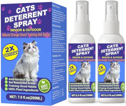 Peturarion Cat Deterrent Spray - Cat Scratch Deterrent Spray for Furniture Protection, Scratch & Chew Deterrent – Effective Natural Non-Toxic Training Aid for Cats