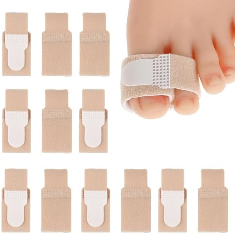 SWYZOR 12 Piezas Corrector Dedo Martillo, Envolturas para los Dedos, Separador Dedos, Protectores Dedos Pie, Enderezadores Ferula de Dedo Pie Vendajes Acolchados, para Dedos Rotos y Dedos Torcidos