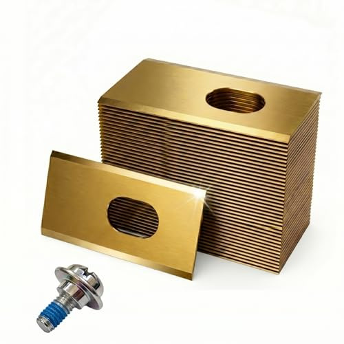Intckwan 36x Lame di ricambio per robot tagliaerba Mova (600, 1000, LiDAX Ultra, NAVAX AWD) – Lame in acciaio inox rivestite in titanio da 0,9 mm con viti – Scatola di conservazione