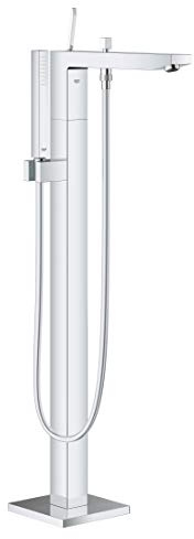 GROHE Eurocube Joy - Einhand-Wannenarmatur (Bodenmontage, automatische Umstellung, Auslauf mit Mousseur), chrom, 23667001