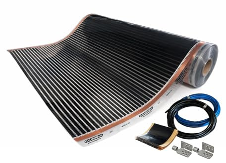 Infrarot Heizfolie CALORIQUE – Elektrische Fußbodenheizung 150 W/m² – 3,0 m² Set (100 cm breit) – effiziente und kostengünstige Heizung für Neubau oder Altbau-Sanierung
