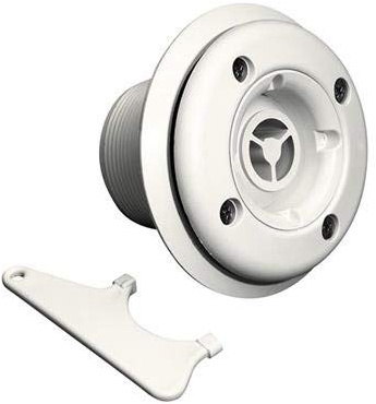 Acquasport BOCCHETTA A PARETE POOL'S CON SFERA ORIENTABILE PER CEMENTO E PVC