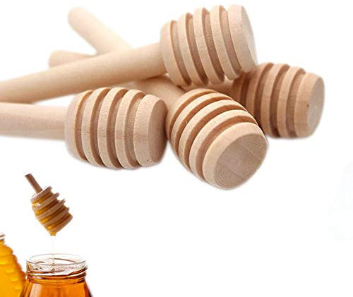 YYGMSS Mini Cuchara Miel Madera de 8 cm, para Dispensador de Miel Mermelada, Portátil Palos para Miel Mermelada Recoger Varilla de Agitación, Recuerdos de Fiesta de Boda (50Piezas)