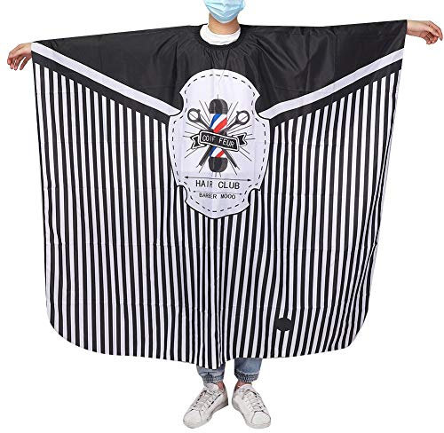 Capa De Peluquería Yuytee, Bata De Corte Profesional, Impermeable, Unisex, Clásico, Rayas, Poliéster