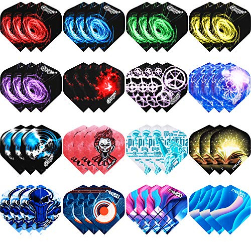 CyeeeLife-PET Dartflyg 24/45 pcs-genomskinliga flyg/standard 15 designtillbehör kit vingar 45 Packs(15 Designs)