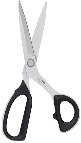 ROBUSO KAI Stoffschere | Scharfe Schneiderschere für schwere Stoffe | High-Tech Schere aus Japan | 25,0 cm - 9,5 | Edelstahl Rostfrei | Vollgummierte Griffe