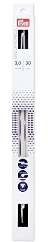 Prym 190302 Jackenstricknadeln Ergonomics 30 cm 3,00 mm, Alabasterweiß