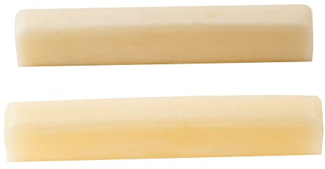 Musiclily Pro Capotasto in Osso Non Modellato per Chitarra Acustica o Elettrica, Non Sbiancato(2 Pezzi)