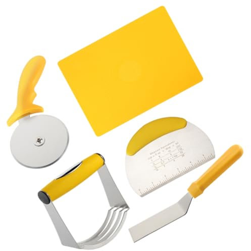 Cabilock 5 Pièces Coupe-pizza Rouleau à Pâte Tapis De Pétrissage Pour Pâte à Pizza Ustensiles De Pâtisserie